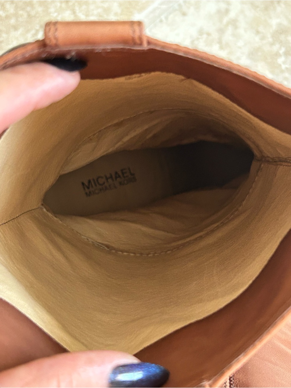 Michael by Michael Kors Brown Genuine Leather Buckle Heeled Boots 9M - Picture 9 of 9